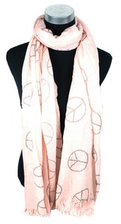 Ibiza Look Skjerf Lakserosa Peace (1 stk)