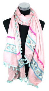 Luksus Ibiza-look Skjerf Rosa (1 stk)