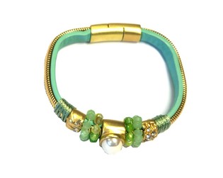 Ibiza-look Armbånd Mint (1 stk)