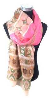 Rosa Ibiza-look Skjerf (1 stk)