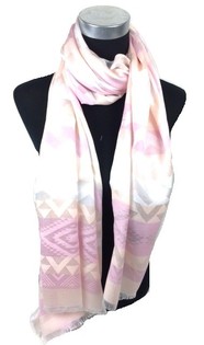 Stripete Ibiza-skjerf Rosa/Laks (1 stk.)