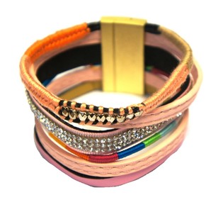 Ibiza Look Armbånd Rosa (1 stk)
