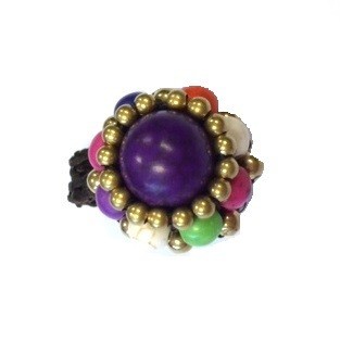 Ring med stein (1 stk.)