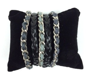 Armbånd Svart/Grå - Ibiza-stil (1 stk.)