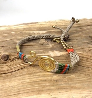 Handmade Originals Ibiza-armbånd Taupe (1 stk.)