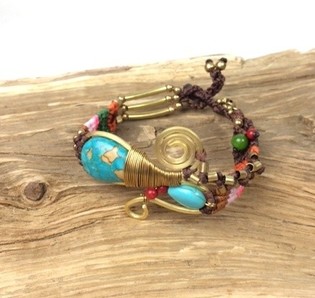 HANDMADE ORIGINALS ARMBÅND BLUESTONE BRUNT (1 stk)