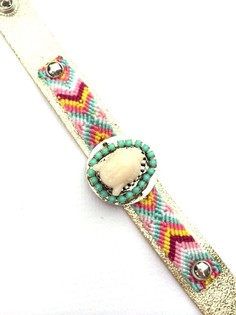 Luksus Armbånd Gull/Krem Buddha (1 stk)