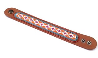 Lærarmbånd Aztec Røde Strass (1 stk)