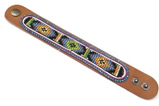 Skinnarmbånd Aztec Blå Strass (1 stk.)