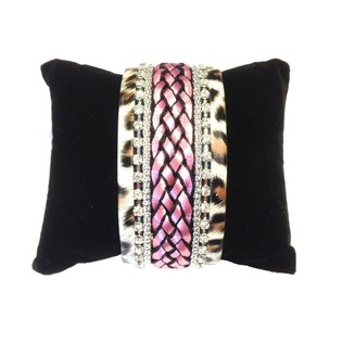 Bredt Ibiza-armbånd Tiger Rosa (1 stk)