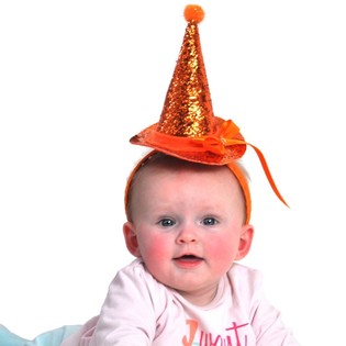 Diadem med Oransje Hatt (12 stk.)