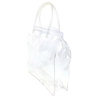 Luksus Transparent Klossbunnpose med Solid Håndtak 18,5x18cm (25 stk)