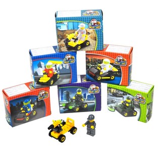 BRICKS Byggeklosser Leket&oslash;ysbiler (9 deler)