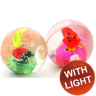 Gjennomsiktige Sprettballer med LED-Lys (36 stk.)