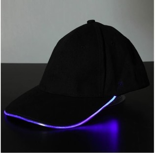 LYSENDE LED-CAPS / PARTY CAPS - FARGE: LILLA (12 stk.)