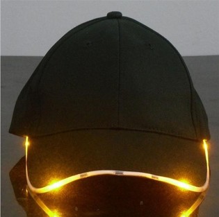 LYSENDE LED-CAPS / PARTY CAPS - FARGE: ORANSJE (12 stk.)