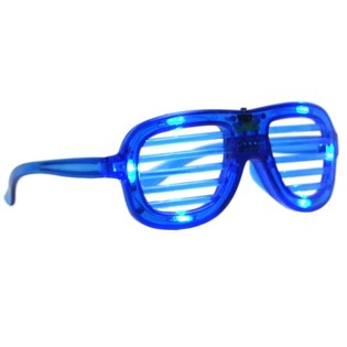 SHUTTER SHADES BRILLER MED BELYSNING - BLÅ (12 stk.)