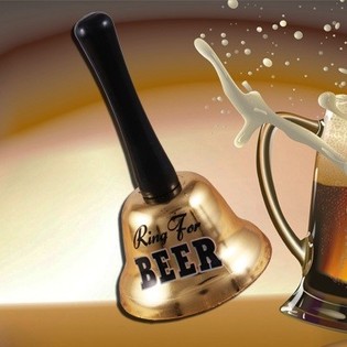 &laquo;Ring for a Beer&raquo;-klokke i gavepakning (2 stk.)