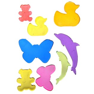 Dekorative Gel&eacute;klistremerker Jelly Gems 22x12 cm (24 stk.)