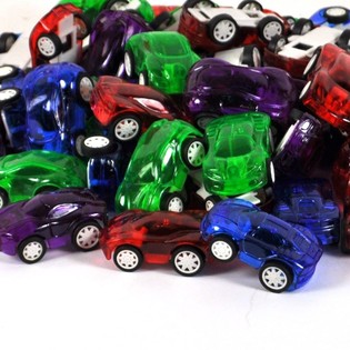 Mini friksjonsbil 5 cm (25 stk.)