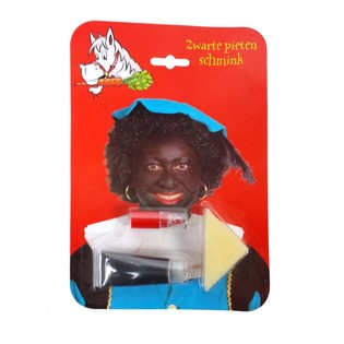 Zwarte Piet Sminkesett p&aring; Kort (6 stk.)