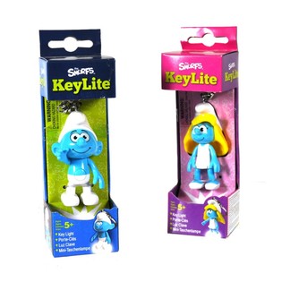 SMURF LOMMELYKT NØKKELRING I GAVEESKE (2 stk.)