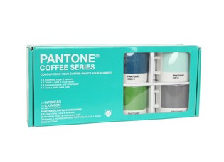 PANTONE - ESPRESSOKOPPER OG SK&Aring;LER SETT P&Aring; 4