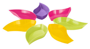Zak! Designs Flora Blad Snackssett, 7 deler (1 sett)