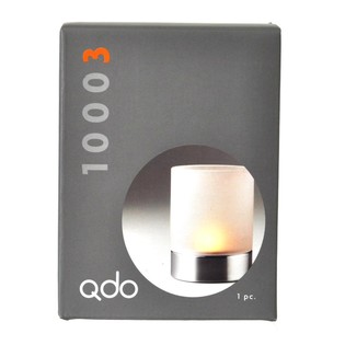 QDO - Hurricane Telysholder Rustfritt Stål / Frostet Glass (1 stk.)
