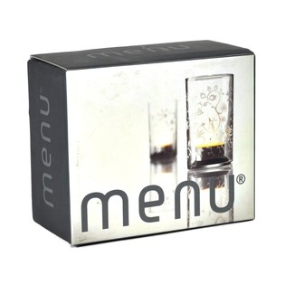 MENU - Telysholder med frostet mønster, sett med 2 (1 sett)