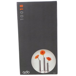 QDO - Vaserr i Rustfritt St&aring;l for 1 Blomst, Sett med 3 (1 sett)