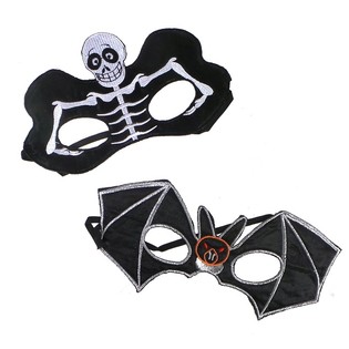 Skrekkmaske (Skjelett eller Flaggermus) - 12 stk.