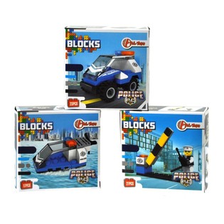 Byggeklosser Bricks - Politi-serie (11 stk.)
