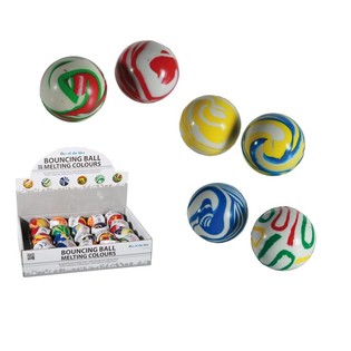 FARGERIKE SPRETTEBALLER I DISPLAY 4 CM. (20 stk.)