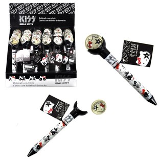 HELLO KITTY - 2-I-1 SPRETTEBALL OG KULEPENN - SVART (24 stk.)