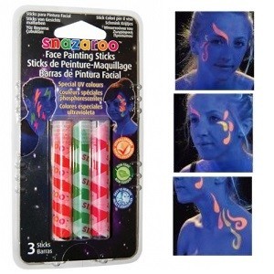 SNAZAROO - Spesiell UV-Ansiktsmaling (6 stk.)