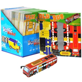 3D Bilpuslespill i Display (64 stk.)