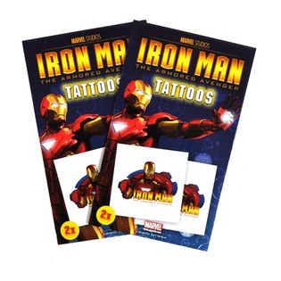 Marvel Tatoveringer 2-delt - Modell Iron Man (50 stk.)