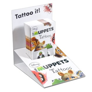 2-delte Disney-tatoveringer i display - Modell: Muppets (50 stk.)