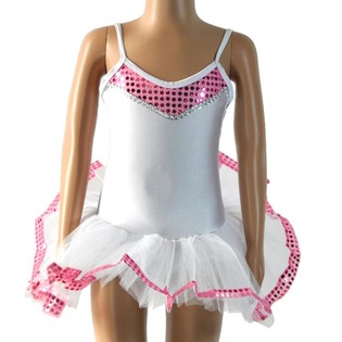 HVIT/ROSA TUTU FOR BARN - ST RRELSE 6