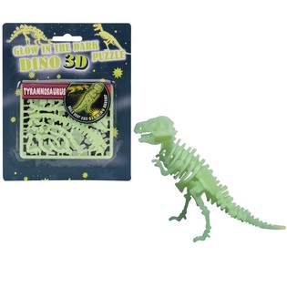 Selvlysende 3D Dino-puslespil Glow in the Dark (24 stk.)