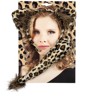 LEOPARD-SETT - DIADEM OG HALE (6 stk.)