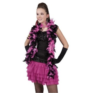 Svart/Rosa Boa for Prinsesser 180 cm (6 stk.)