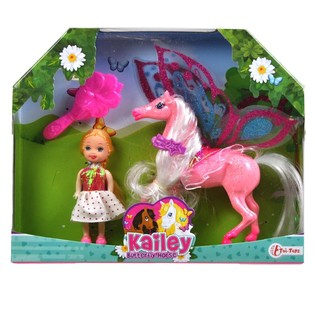 Kailey-dukke med hest (6 stk.)