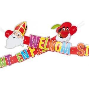 Velkomstguirlander Sint & Piet 124 cm (12 stk.)