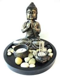 Buddha Telysholder & Røkelsessett (1 stk)