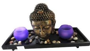 Buddha Dekorfigur med Telysholdere (1 stk.)