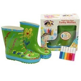 FUNKY WELLIES - FARGLEGG DINE EGNE STØVLER - GRØNN / STR: 28