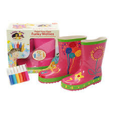 FUNKY WELLIES - FARGELEGG DINE EGNE ST&Oslash;VLER - ROSA / ST&Oslash;RRELSE: 30
