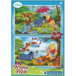 CLEMENTONI DISNEY OLE BRUMM PUSLESPILL 2 x 60 BRIKKER (6 stk.)